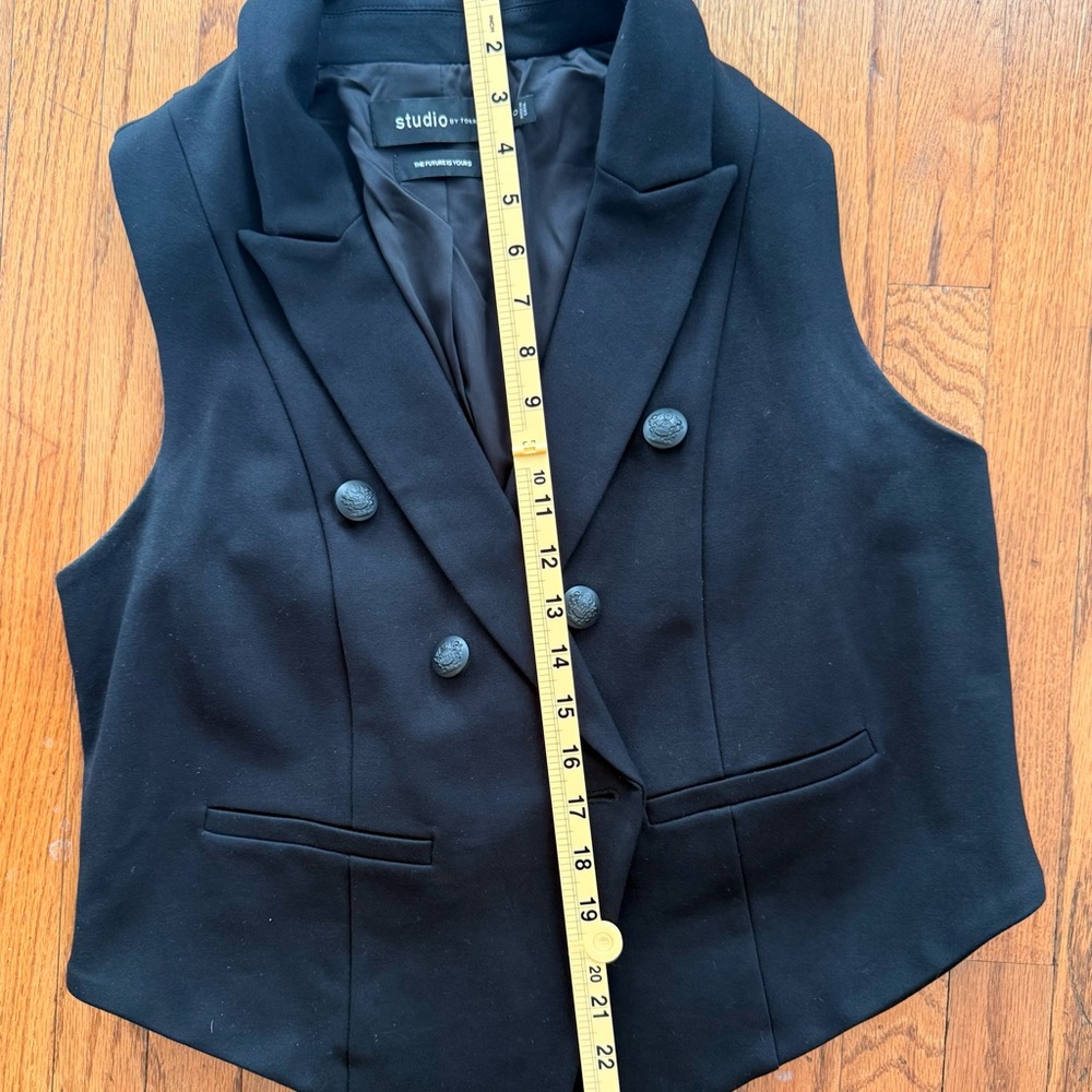 torrid Black Double-Breasted Sleeveless Blazer Vest - Picture 5 of 5